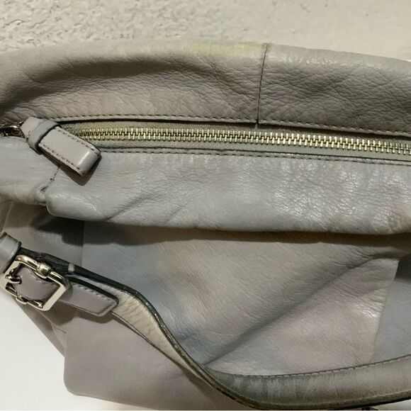 Coach Madison Isabelle Leather Hobo Purse Handbag Gray Crossbody 21224 - Picture 14 of 14